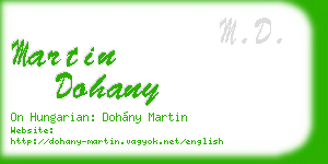 martin dohany business card